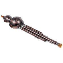 2Stk Traditionelles Chinesisches PP Kürbisflöten-Instrument in Gold
