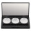 4Stk Portable Makeup Palette Schwarz Mit 3 Fächern Und Pinselhalter 1