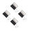 4Stk Portable Makeup Palette Schwarz Mit 3 Fächern Und Pinselhalter 4