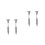 2Paare Ohrstecker Punk Silber Schmuck 7