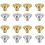 16Pièces Supports Boucles D'oreilles Anti-Bruit Petits Multicolores 6