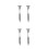 2Paare Ohrstecker Punk Silber Schmuck 8