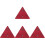 4Pièces Triangles D'avertissement Auto Rouge Plastique Résistant Temps 4