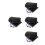 4Paires Hiver Soie Coton Étanches Protection Noir 6