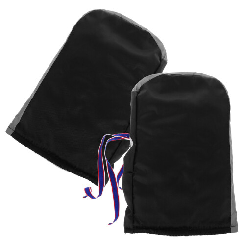 4Paires Hiver Soie Coton Étanches Protection Noir 1