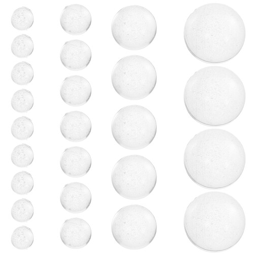 4Pièces Demi-Perles Résine Transparentes Pour Scrapbooking