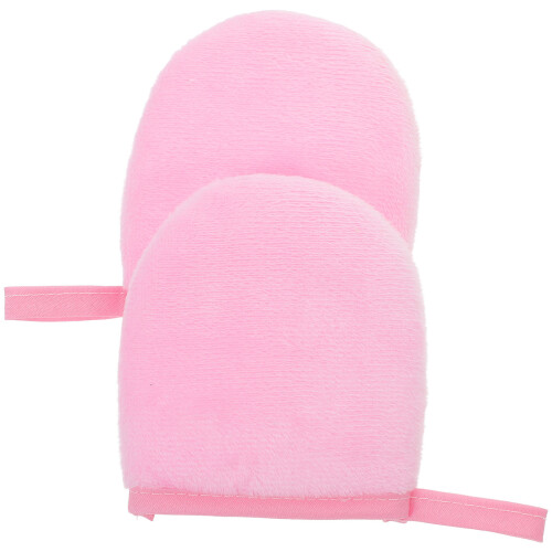 10Pièces Moufle De Luxe En Peluche Rose Pour Lotion 1
