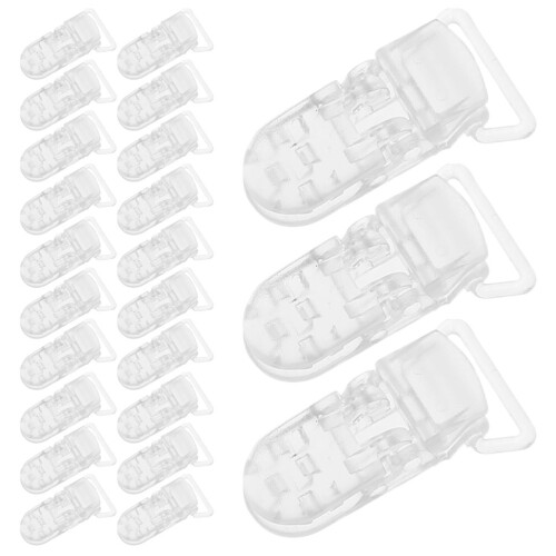 250Pièces Attache Bébé Clips Transparent Anti-Chute 1