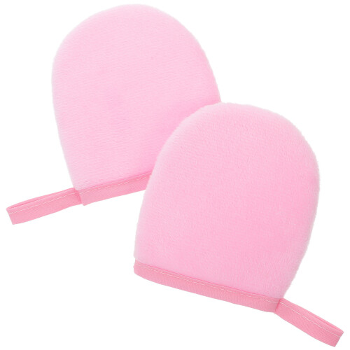 10Pièces Moufle De Luxe En Peluche Rose Pour Lotion 2