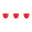 3Pièces Bols Silicone Rouge Anti-Chute Pour Masques DIY 8