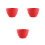 3Pièces Bols Silicone Rouge Anti-Chute Pour Masques DIY 4