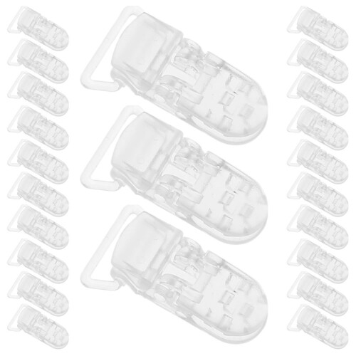 250Pièces Attache Bébé Clips Transparent Anti-Chute 2