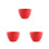 3Pièces Bols Silicone Rouge Anti-Chute Pour Masques DIY 5