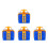4Ensembles Décor Boîtes Cadeaux 3D Multi Usage Amusant 7