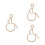 3Pièces Étiquettes Toilettes Handicap Usage 7