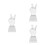 3Pièces Accessoires Prix Trophées Transparent Usage Décoratif 3