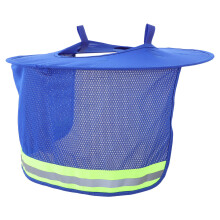 3Pièces Pare-Soleil Casque Bleu Avec Protection Cou Respirante