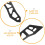1Pair Black Motorcycle Windshield Reinforcement Bracket Aluminum Alloy 8