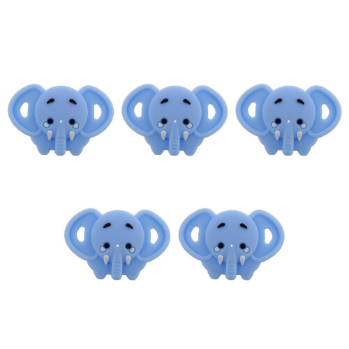 5Pièces Sucettes Éléphant Silicone Bébé Douce 2