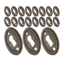 25Pcs Smooth Edge Coffee Zinc Alloy Keyhole Inserts for Cabinet Doors