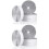 4Pcs Durable Self Adhesive Hook and Loop Tape White for Fixing Items 5