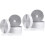 4Pcs Durable Self Adhesive Hook and Loop Tape White for Fixing Items 4