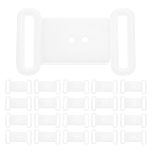 300Pcs ABS Quick Release Buckles for Strap Clasps White Front Closure