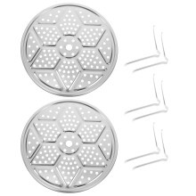 8Sets Stainless Steel Steamer Plate with Stand for Pressure Cooker