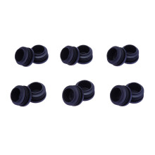 24Pcs Black Rubber Round Screw Caps for Furniture and Cabinet Use