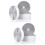 4Pcs Durable Self Adhesive Hook and Loop Tape White for Fixing Items 7