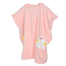 3Pcs Pink Toddler Hooded Bath Towels Coral Fleece Baby Robes