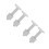 4Pcs Plastic Toilet Seat Screws and Nuts Set White Durable Replacement 8