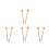 4Pairs Ergonomic Orange Wood Rubber Mallets for Drum Percussion Use 7