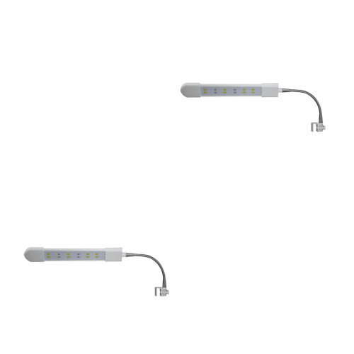 2Pcs Easy Install White Fish Tank LED Clip Lamp Aquarium Light 2