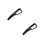 2Pcs Black ABS Home Shower Sprayer Pressurized Handheld Shower Head 8