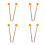 4Pairs Ergonomic Orange Wood Rubber Mallets for Drum Percussion Use 10