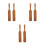6Pcs Light Brown Bed Mattress Lifting Paddle with Smooth Wooden Handle 4
