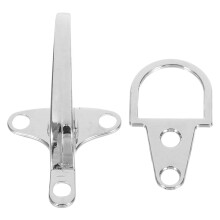 3Sets Durable Metal Closure Buckle Silver Coat Toggle for Cardigan