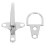 3Sets Durable Metal Closure Buckle Silver Coat Toggle for Cardigan 1
