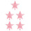 5Pcs Pink Glitter Christmas Tree Topper Star Waterproof Finials 7