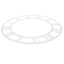 4Pcs Silver Acrylic DIY Clock Face with Roman Numerals and Clear Scale
