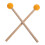4Pairs Ergonomic Orange Wood Rubber Mallets for Drum Percussion Use 3
