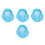 4Pcs Blue Anti-Collision Mesh Insert Shell Hard Hat Liner Replacement 6