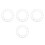 4Pcs Silver Acrylic DIY Clock Face with Roman Numerals and Clear Scale 9