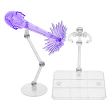 8Pcs Adjustable Purple Doll Model Supports Plastic Stands for Figures