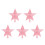 5Pcs Pink Glitter Christmas Tree Topper Star Waterproof Finials 6