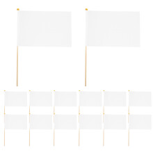 100St Witte Handvlaggen Polyester Voor Sporten En Feestdecoratie