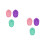 6Pcs Silicone Makeup Brush Scrubber Set Assorted Colors for Home Use 5