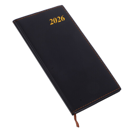 5Pcs Compact A6 Planner with Notes Section Black PVC Cover for Work