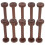 40Pcs Brown Wooden Empty Spools Thread Holder for Sewing and Crafts 2